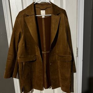 H&M Brown Suede Blazer